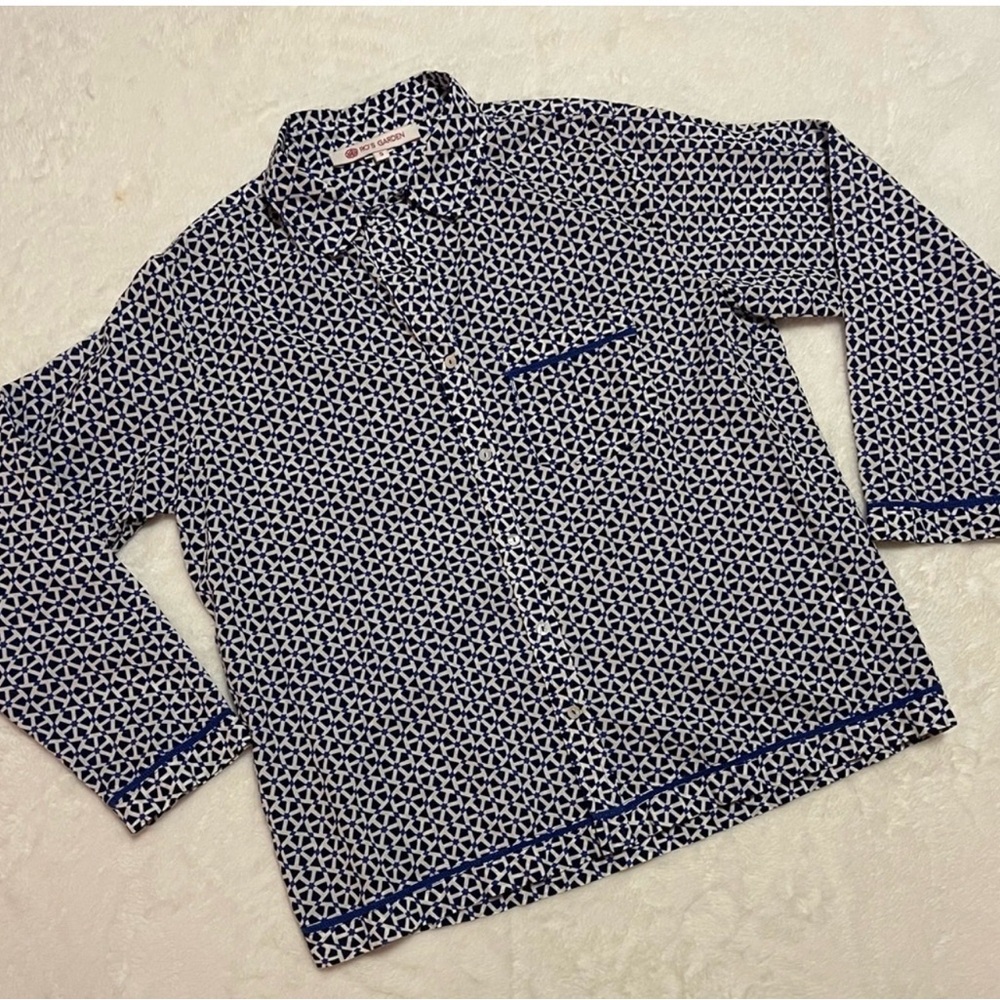 Ro's Garden Geometric Button Up Blouse - Size Small